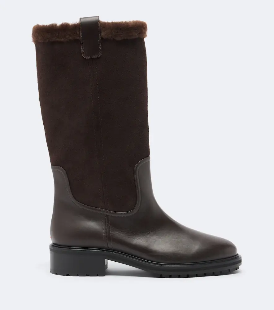 aeyde Theo leather and suede knee-high boots | Thumbnail 3 aeyde Theo leather and suede knee-high boots | Thumbnail 3