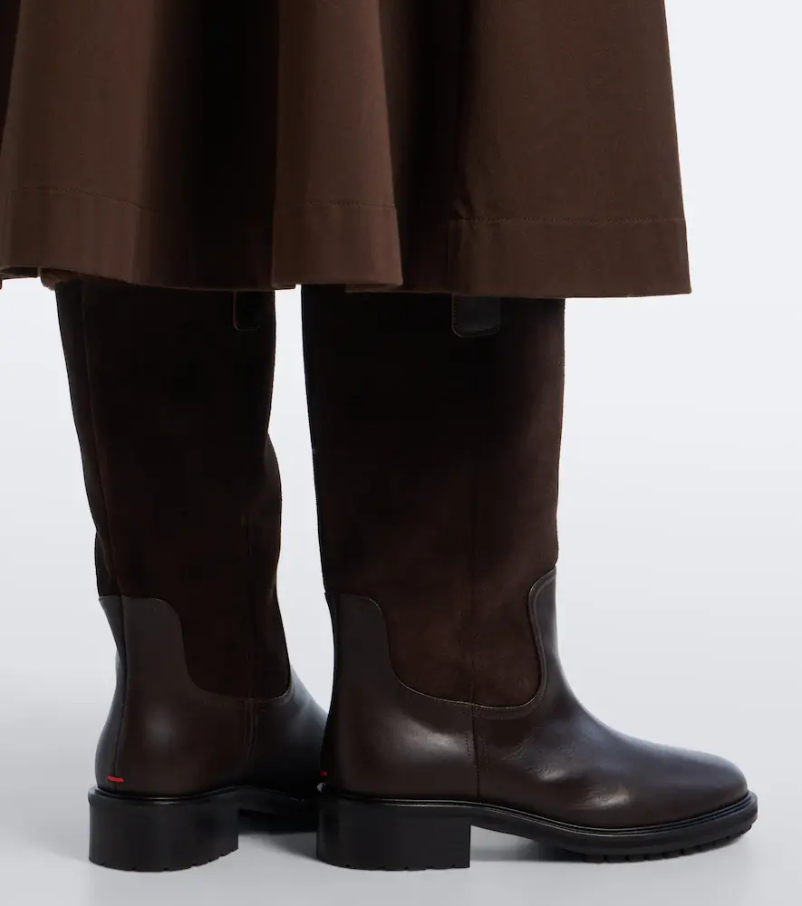 aeyde Theo leather and suede knee-high boots | Thumbnail 5 aeyde Theo leather and suede knee-high boots | Thumbnail 5
