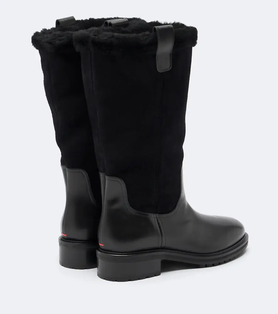 aeyde Theo leather and suede knee-high boots | Thumbnail 2