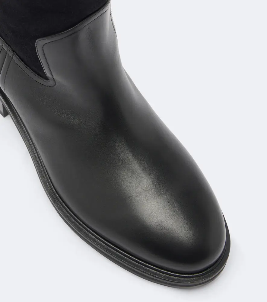 aeyde Theo leather and suede knee-high boots | Thumbnail 4
