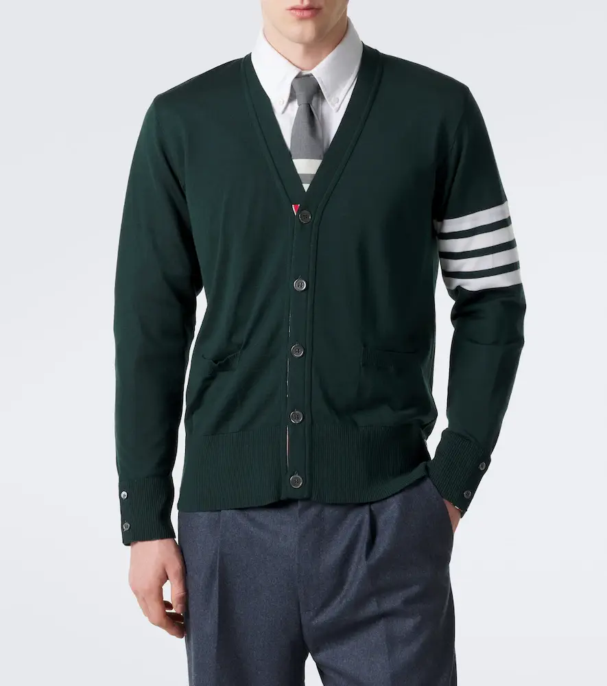 Thom Browne 4-Bar virgin wool cardigan | Thumbnail 4