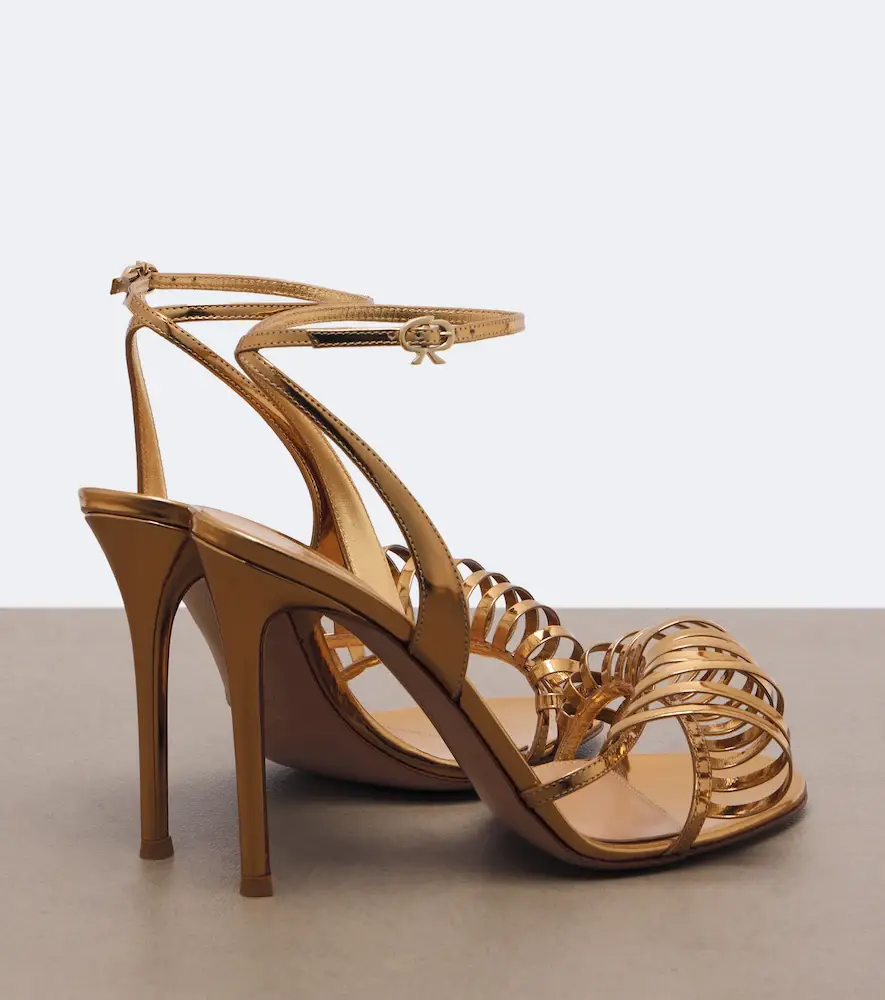 Gianvito Rossi Mirrored leather sandals | Thumbnail 3