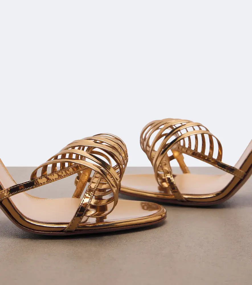 Gianvito Rossi Mirrored leather sandals | Thumbnail 4