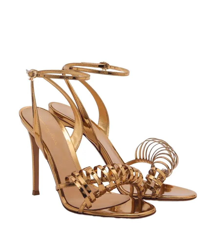 Gianvito Rossi Mirrored leather sandals