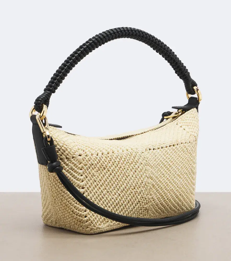 Loewe Cala Mini leather-trimmed raffia top-handle bag | Thumbnail 3 Loewe Cala Mini leather-trimmed raffia top-handle bag | Thumbnail 3