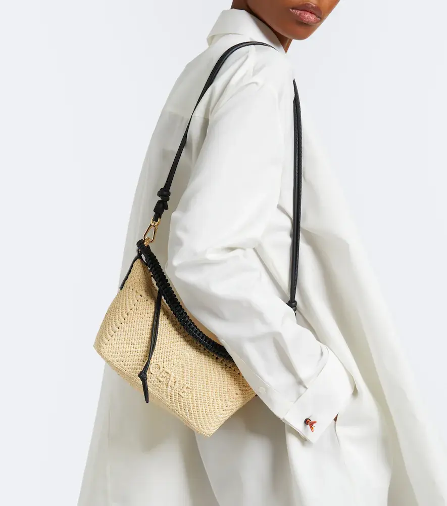 Loewe Cala Mini leather-trimmed raffia top-handle bag | Thumbnail 6 Loewe Cala Mini leather-trimmed raffia top-handle bag | Thumbnail 6