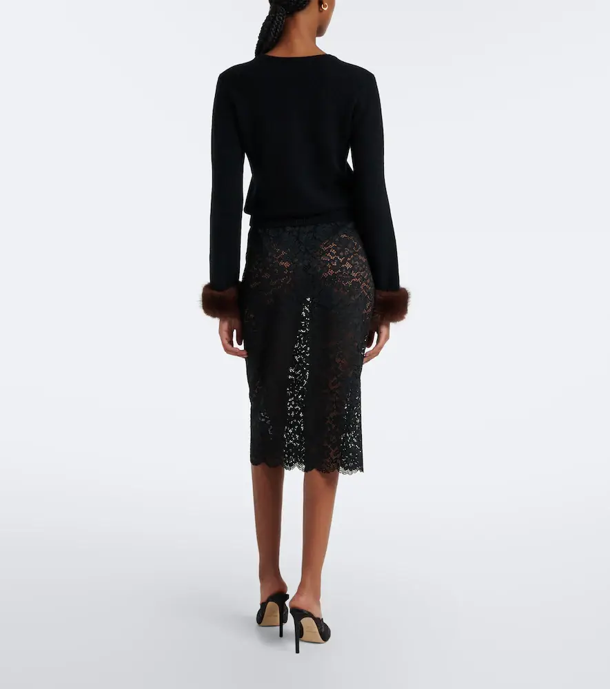 DÔEN Dôen Nandette sheer lace midi skirt | Thumbnail 5
