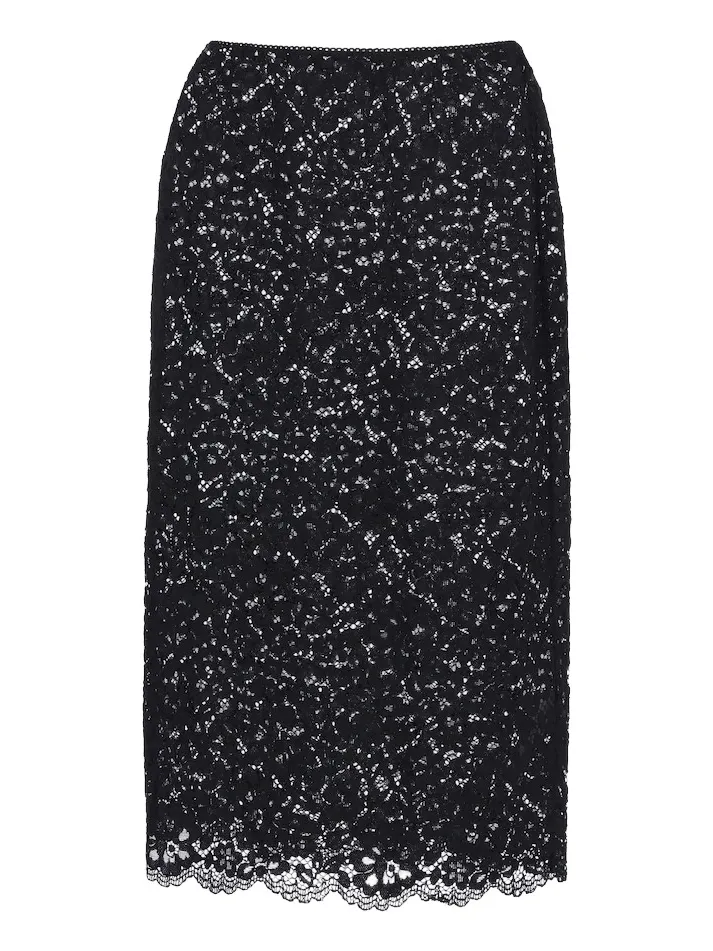 DÔEN Dôen Nandette sheer lace midi skirt