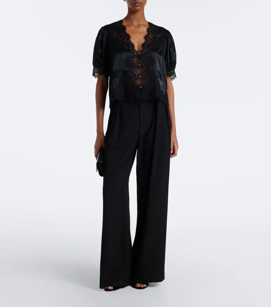 DÔEN Dôen Idella lace-trimmed silk satin top | Thumbnail 5