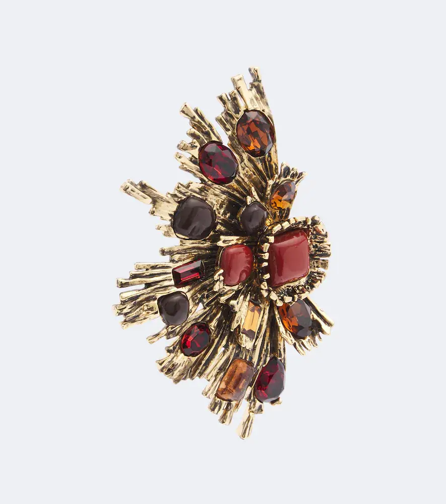 Saint Laurent Sunrise embellished clip-on earrings | Thumbnail 3 Saint Laurent Sunrise embellished clip-on earrings | Thumbnail 3