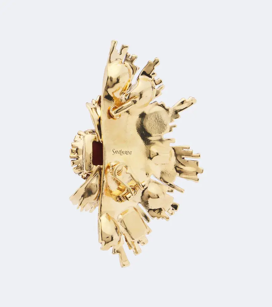 Saint Laurent Sunrise embellished clip-on earrings | Thumbnail 4 Saint Laurent Sunrise embellished clip-on earrings | Thumbnail 4