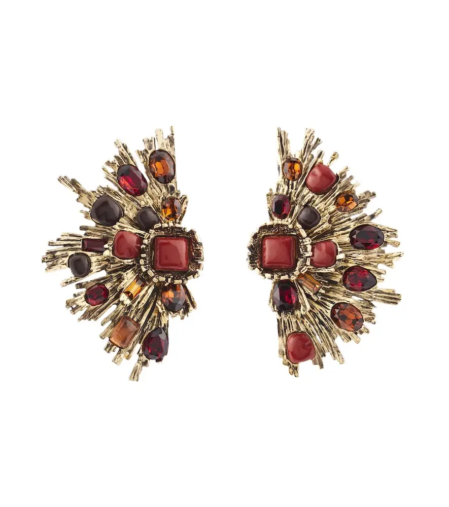 Sunrise embellished clip-on earrings Sunrise embellished clip-on earrings