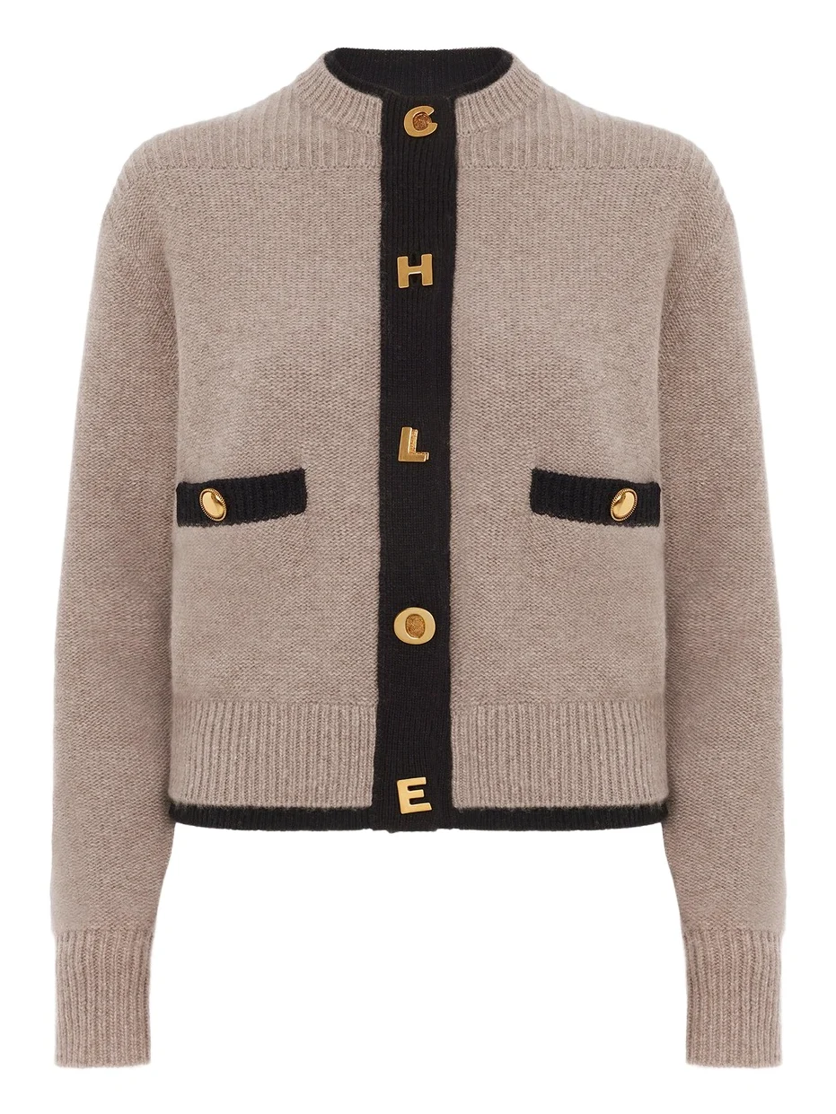 Chloé Cropped Chloé cardigan in a wool & cashmere knit