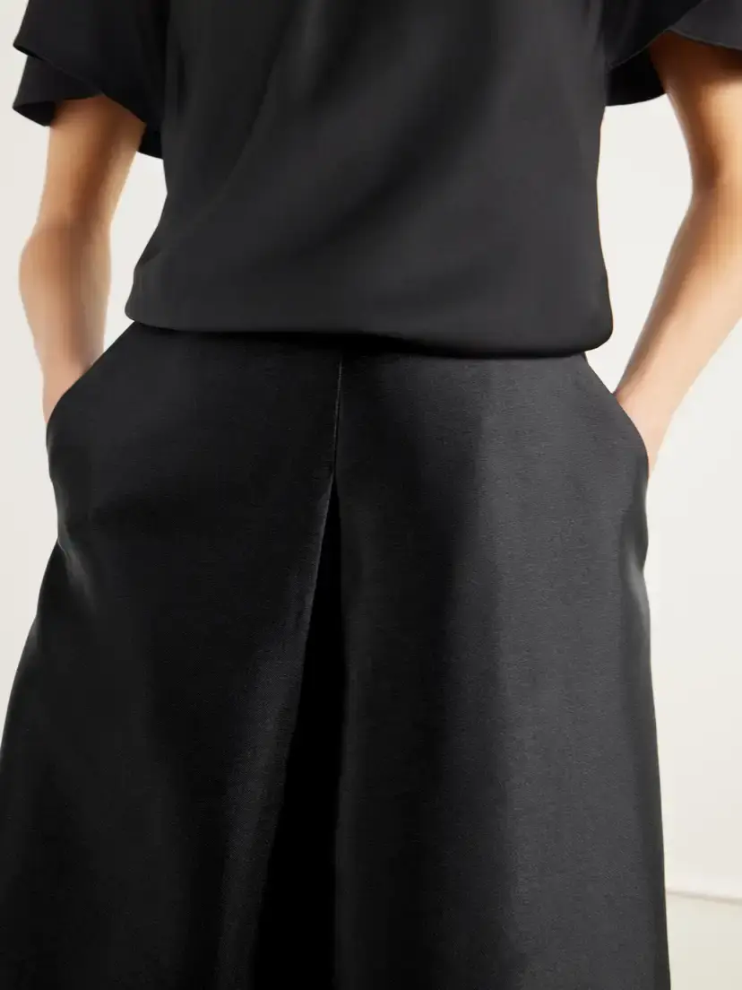Simkhai Vexa Pleated Duchess-satin Midi Skirt | Thumbnail 5