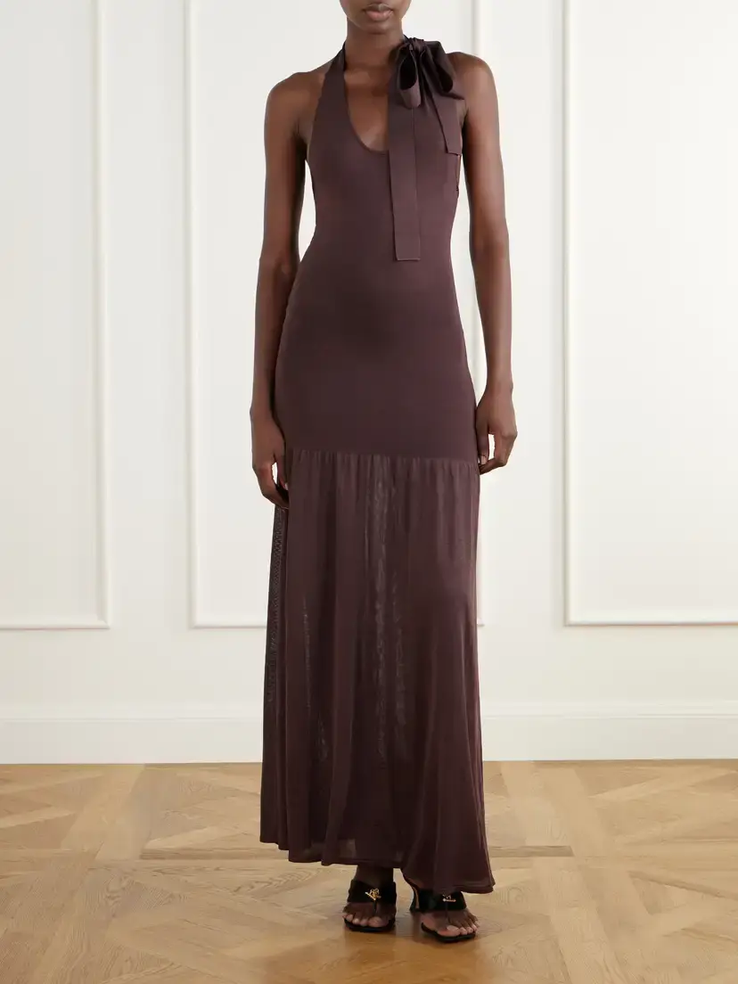 Zimmermann Fairlight Pleated Stretch-jersey Halterneck Midi Dress | Thumbnail 2