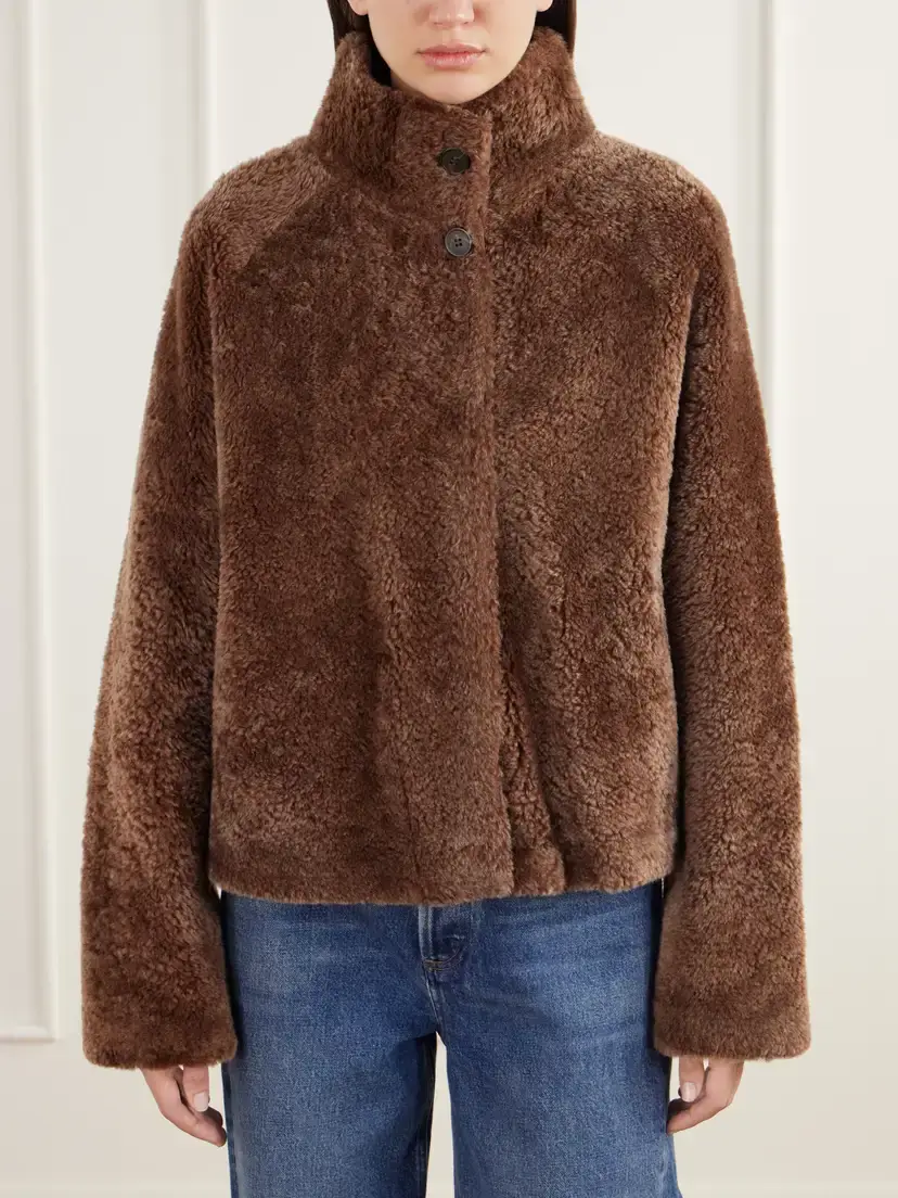ARMA Ariana Reversible Shearling And Leather Jacket - Brown | Thumbnail 3 ARMA Ariana Reversible Shearling And Leather Jacket - Brown | Thumbnail 3