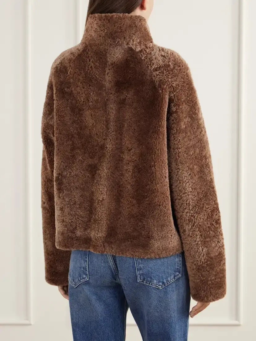 ARMA Ariana Reversible Shearling And Leather Jacket - Brown | Thumbnail 4 ARMA Ariana Reversible Shearling And Leather Jacket - Brown | Thumbnail 4