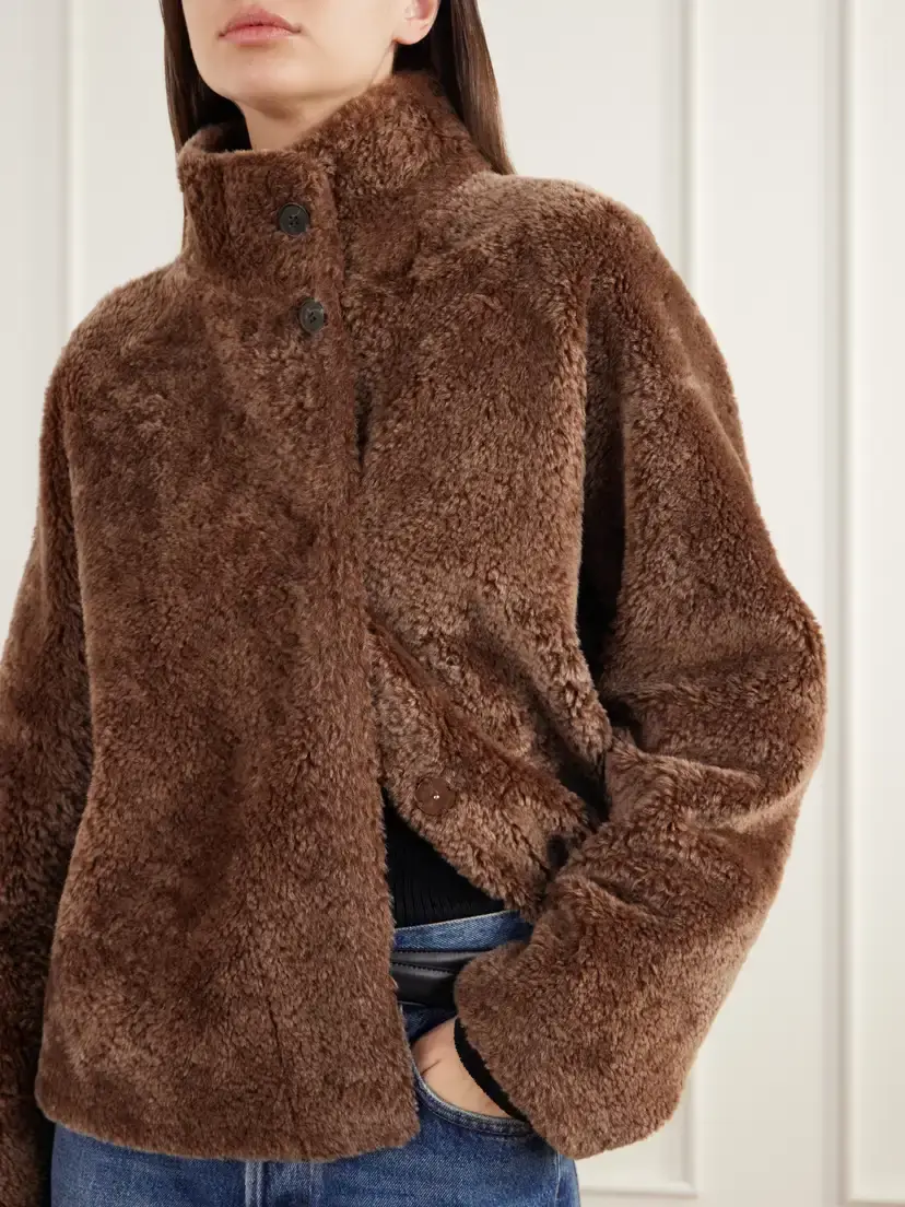 ARMA Ariana Reversible Shearling And Leather Jacket - Brown | Thumbnail 5 ARMA Ariana Reversible Shearling And Leather Jacket - Brown | Thumbnail 5