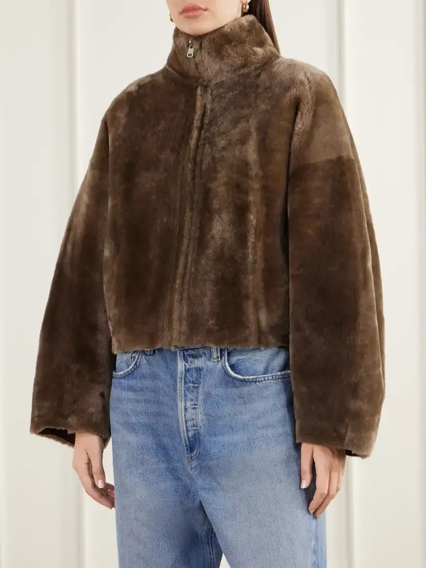 ARMA Indy Reversible Shearling And Leather Jacket - Brown | Thumbnail 3 ARMA Indy Reversible Shearling And Leather Jacket - Brown | Thumbnail 3