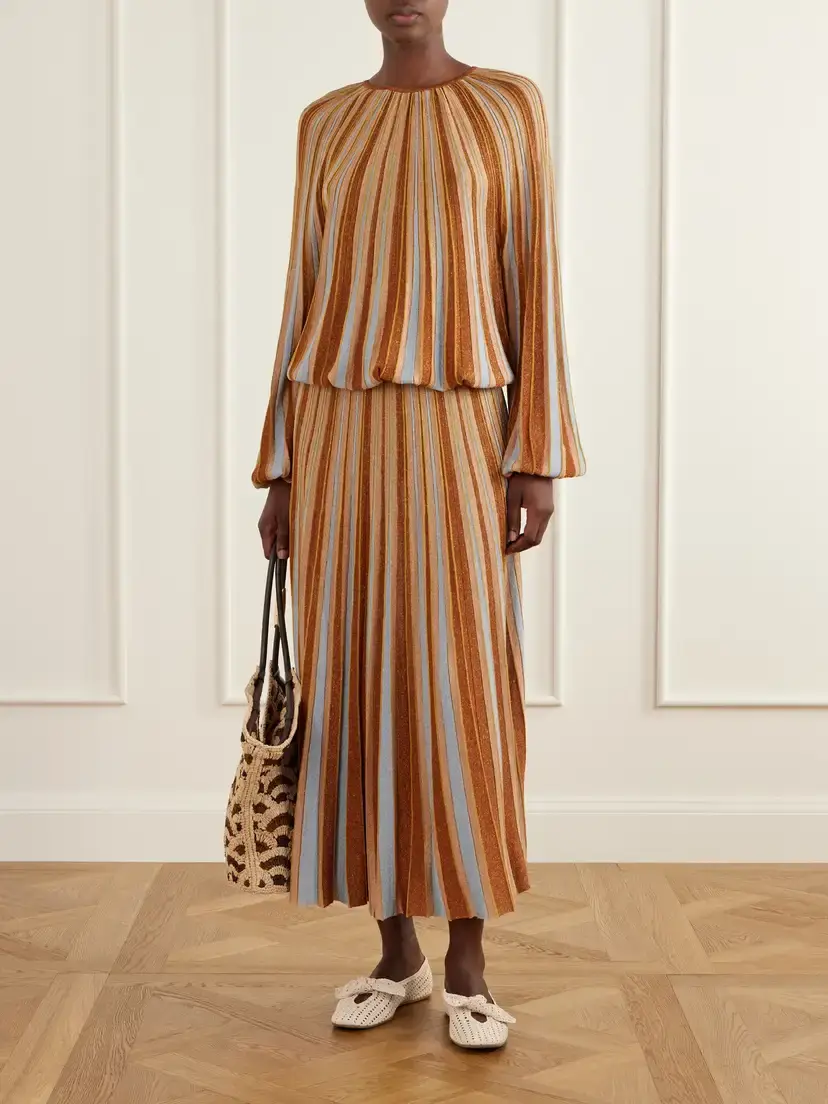Zimmermann Echo Striped Mesh Midi Skirt | Thumbnail 2 Zimmermann Echo Striped Mesh Midi Skirt | Thumbnail 2