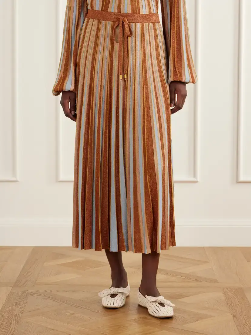 Zimmermann Echo Striped Mesh Midi Skirt | Thumbnail 3 Zimmermann Echo Striped Mesh Midi Skirt | Thumbnail 3