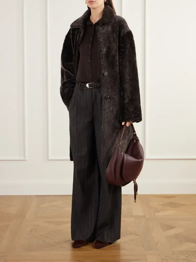 ARMA Zoey Reversible Shearling And Leather Coat - Brown | Thumbnail 2 ARMA Zoey Reversible Shearling And Leather Coat - Brown | Thumbnail 2