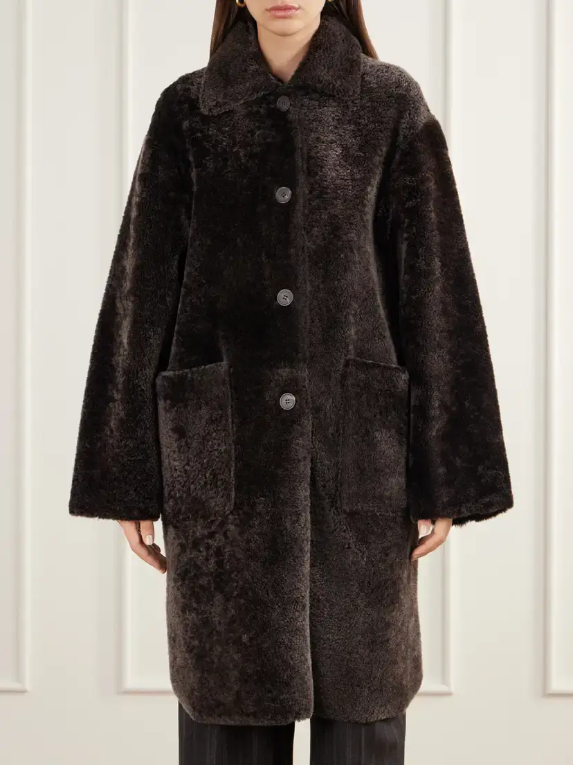 ARMA Zoey Reversible Shearling And Leather Coat - Brown | Thumbnail 3 ARMA Zoey Reversible Shearling And Leather Coat - Brown | Thumbnail 3