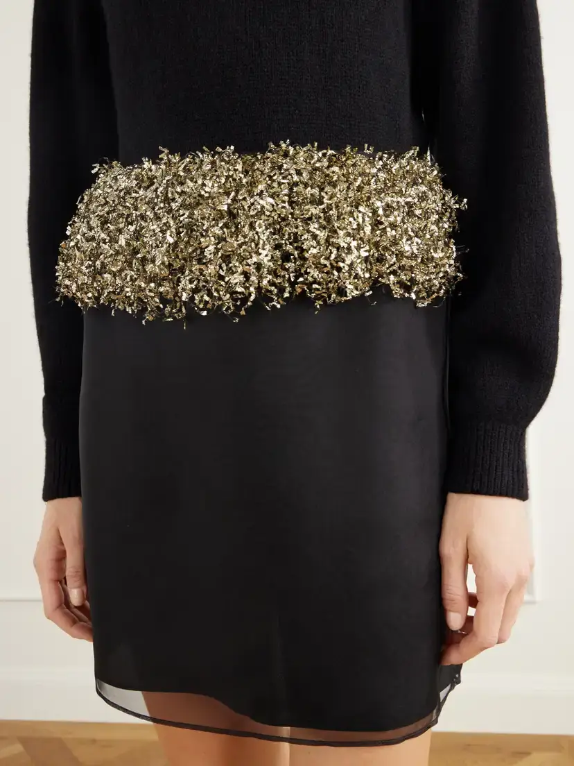 LIBEROWE Fringe-trimmed Silk-organza Mini Skirt | Thumbnail 5