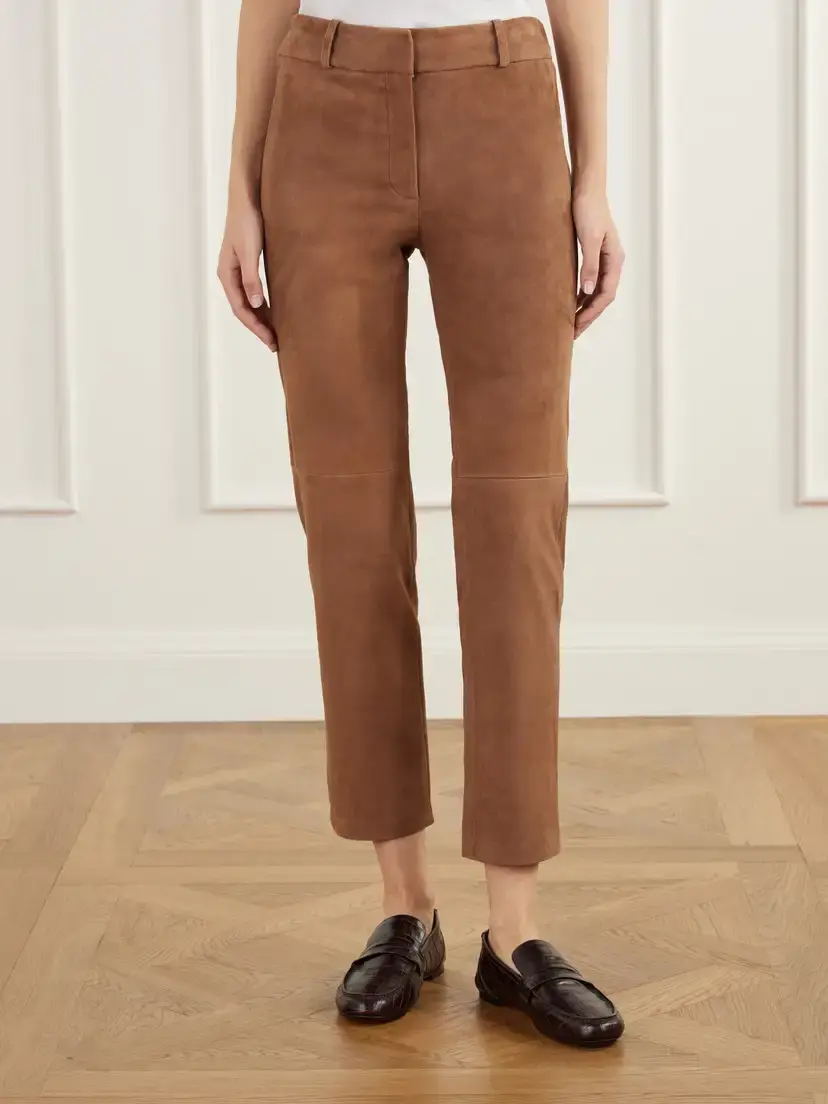 ARMA Jen Paneled Suede Straight-leg Pants | Thumbnail 3 ARMA Jen Paneled Suede Straight-leg Pants | Thumbnail 3