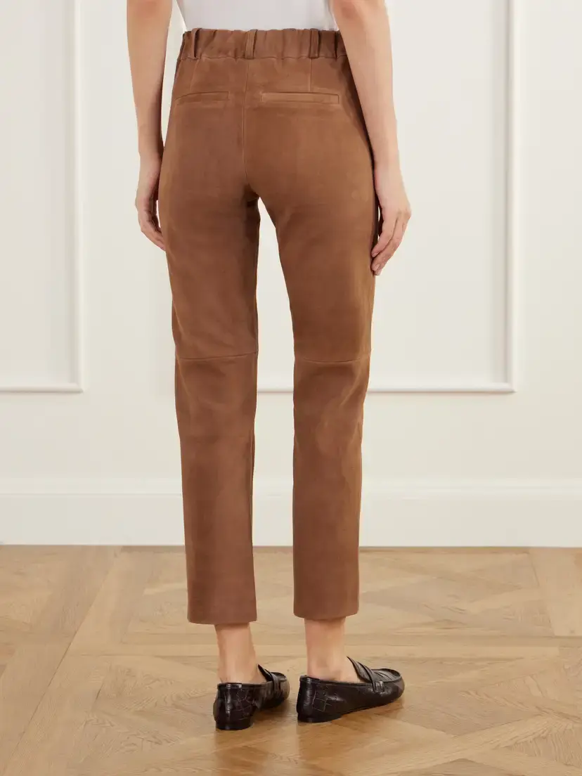 ARMA Jen Paneled Suede Straight-leg Pants | Thumbnail 4 ARMA Jen Paneled Suede Straight-leg Pants | Thumbnail 4