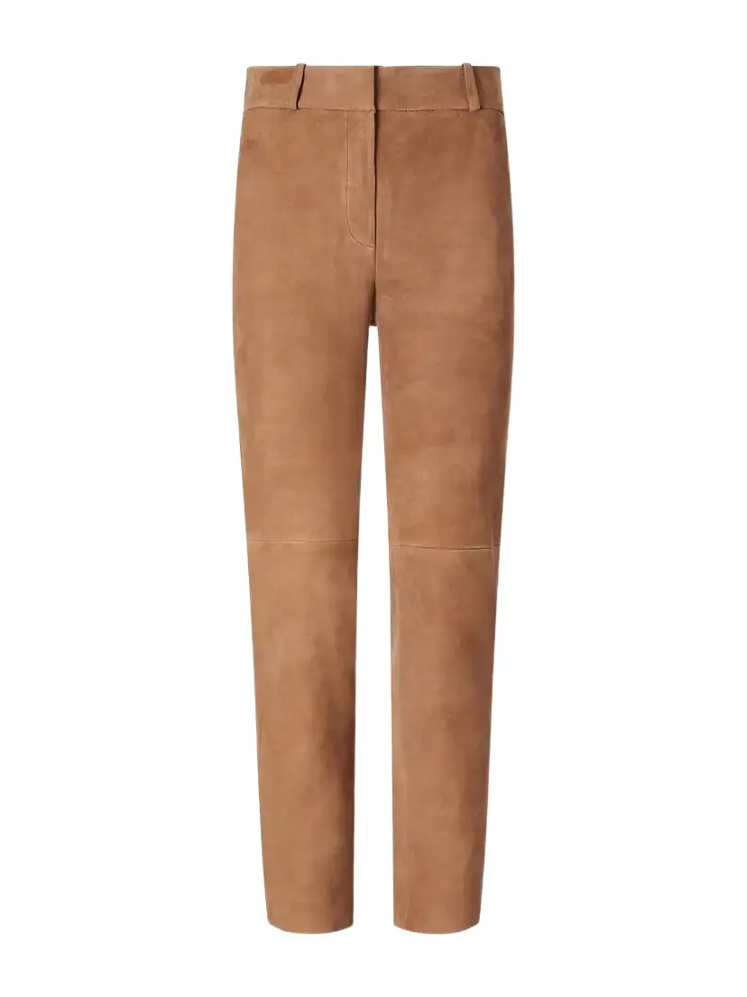 ARMA Jen Paneled Suede Straight-leg Pants