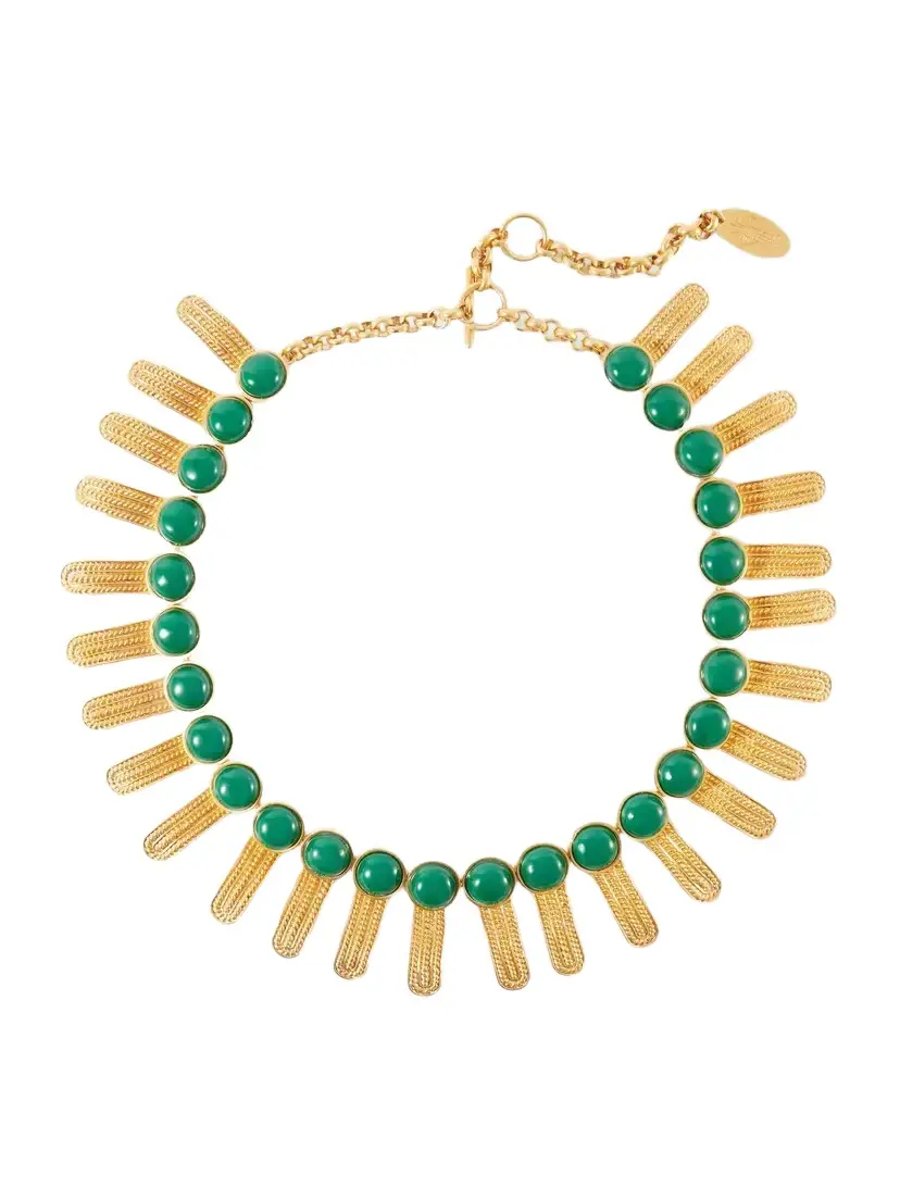 Sonia Petroff Orofina Gold-tone Resin Necklace