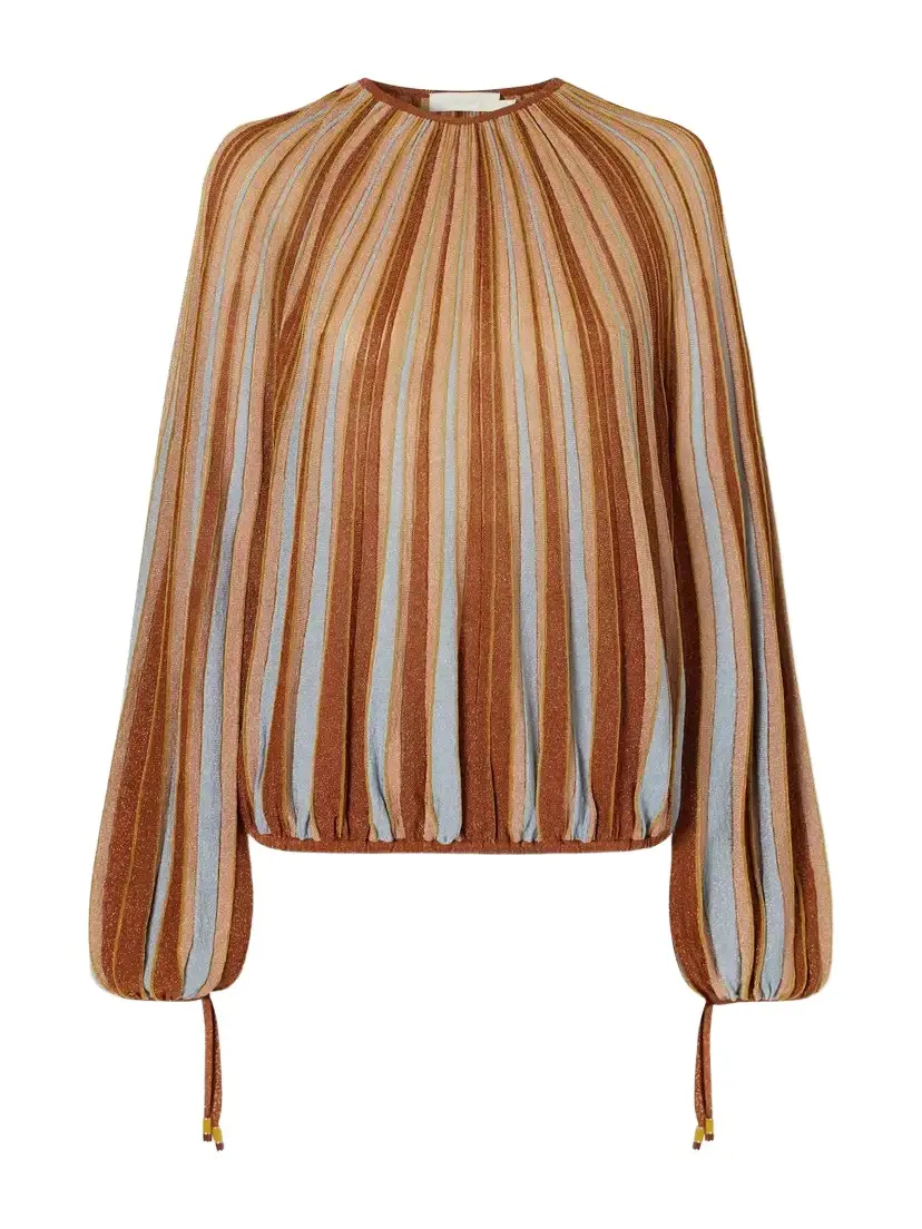 Zimmermann Echo Striped Knitted Top