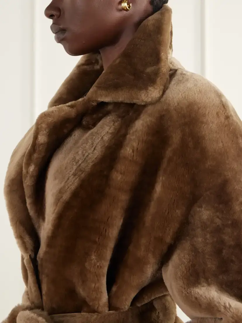 ARMA Rien Belted Reversible Shearling And Leather Coat - Brown | Thumbnail 6 ARMA Rien Belted Reversible Shearling And Leather Coat - Brown | Thumbnail 6