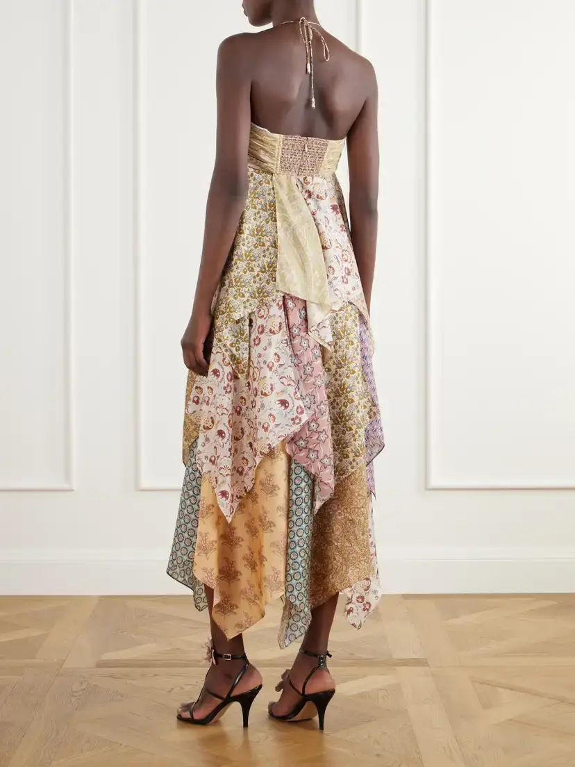 Zimmermann Fairlight Draped Printed Silk-satin Midi Dress | Thumbnail 3