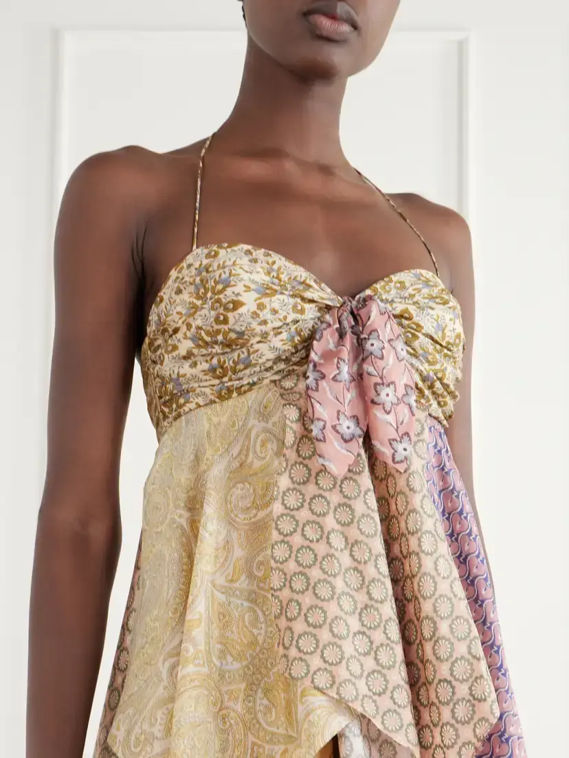 Zimmermann Fairlight Draped Printed Silk-satin Midi Dress | Thumbnail 4