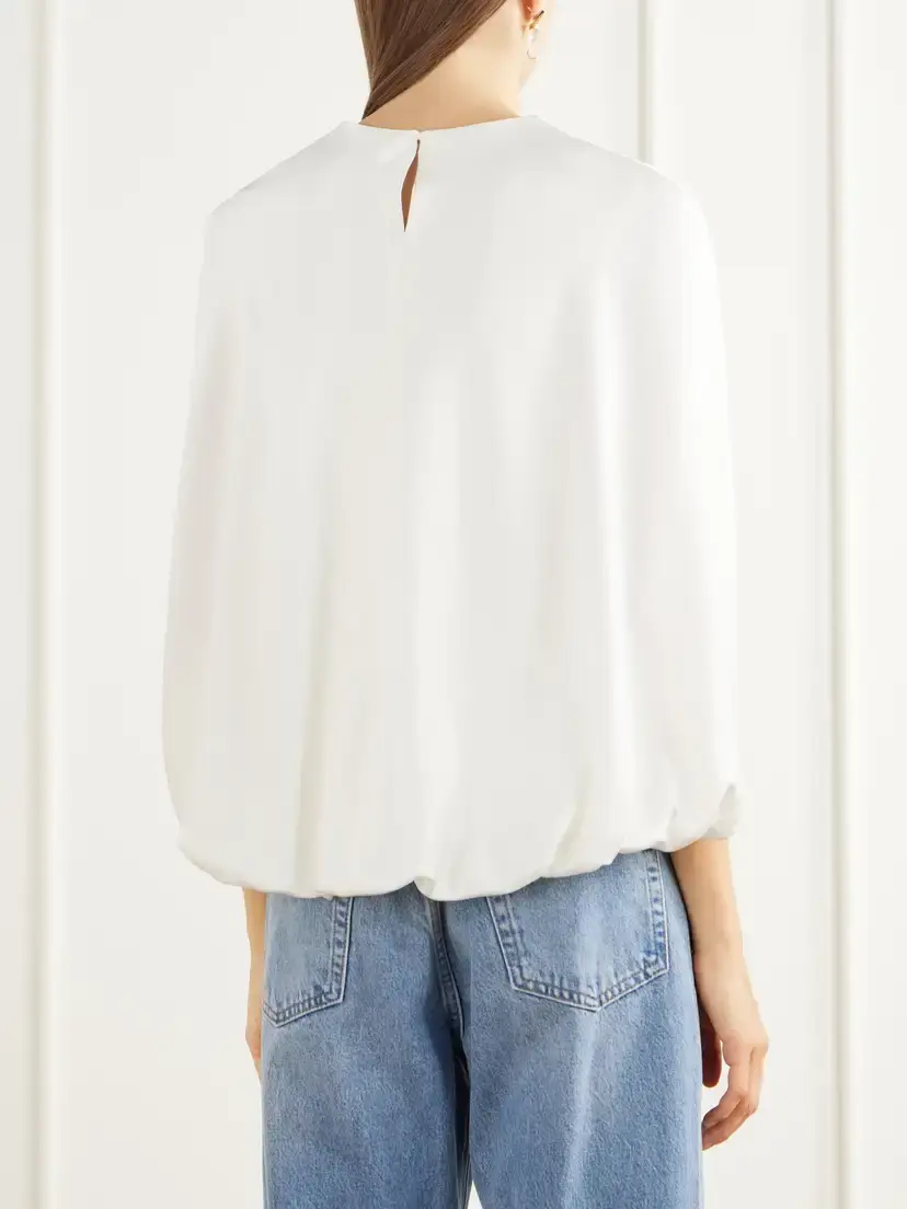 Simkhai Lauren Cape-effect Satin Blouse | Thumbnail 3 Simkhai Lauren Cape-effect Satin Blouse | Thumbnail 3