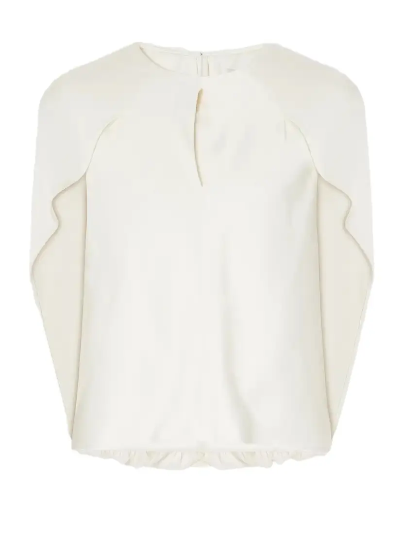 Simkhai Lauren Cape-effect Satin Blouse