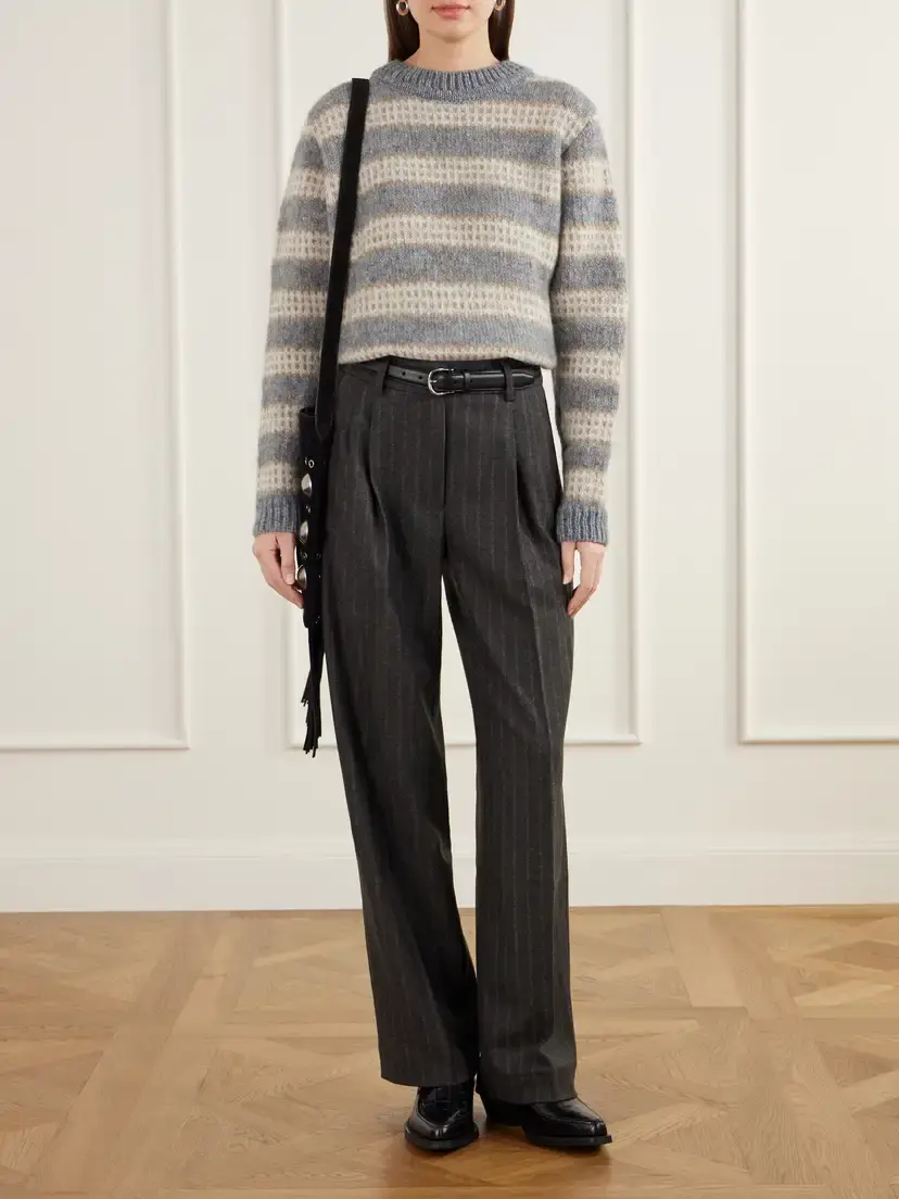SKALL Harry Pinstriped Recycled Wool-twill Straight-leg Pants | Thumbnail 2 SKALL Harry Pinstriped Recycled Wool-twill Straight-leg Pants | Thumbnail 2