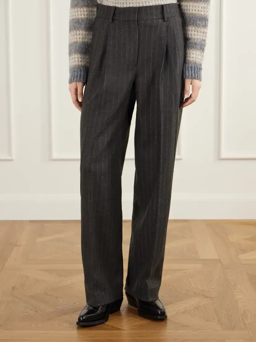 SKALL Harry Pinstriped Recycled Wool-twill Straight-leg Pants | Thumbnail 3 SKALL Harry Pinstriped Recycled Wool-twill Straight-leg Pants | Thumbnail 3