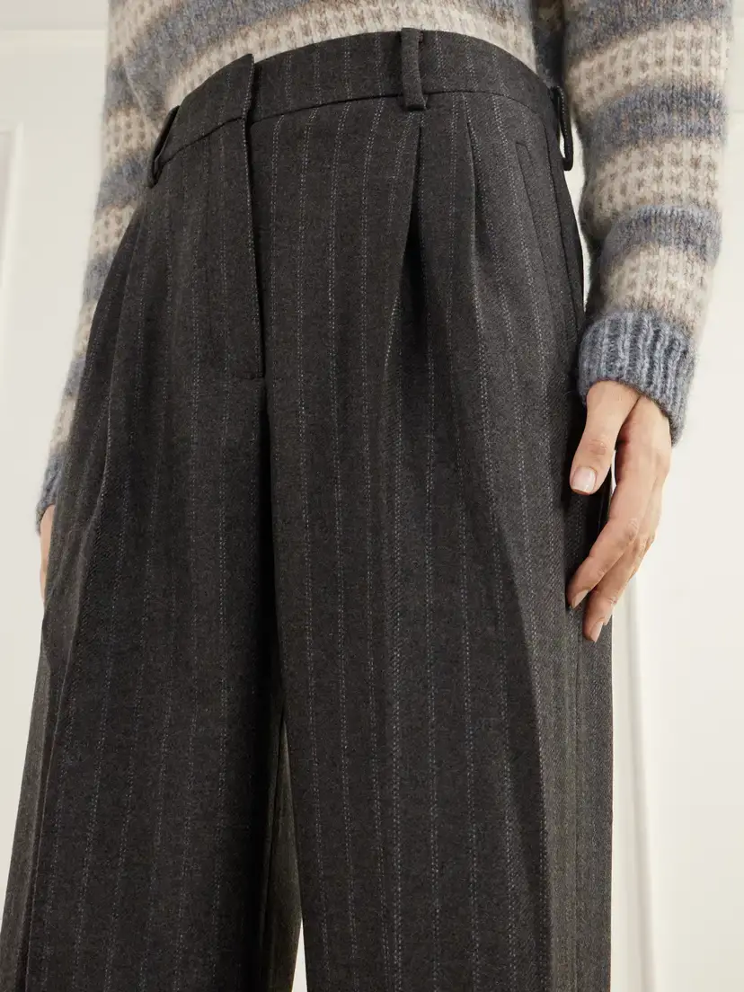 SKALL Harry Pinstriped Recycled Wool-twill Straight-leg Pants | Thumbnail 5 SKALL Harry Pinstriped Recycled Wool-twill Straight-leg Pants | Thumbnail 5