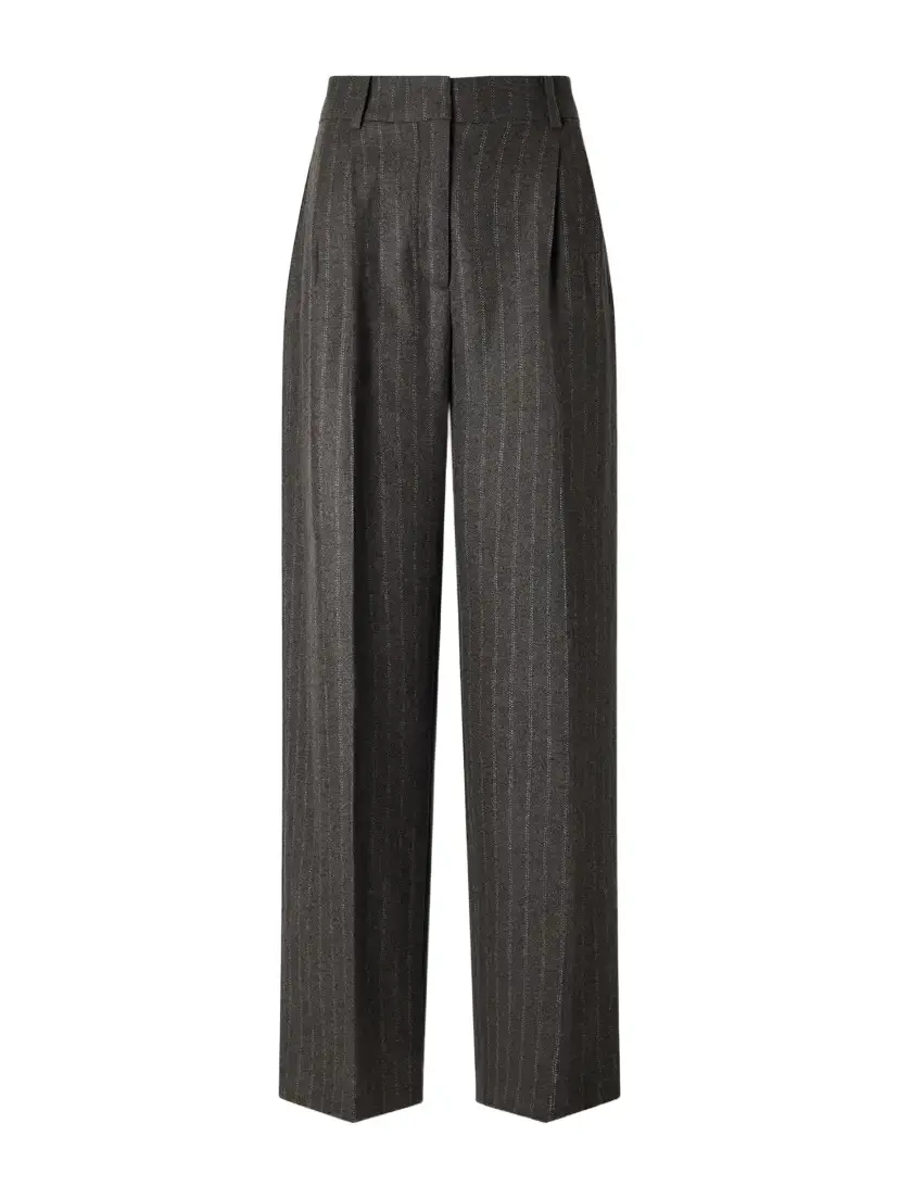 SKALL Harry Pinstriped Recycled Wool-twill Straight-leg Pants