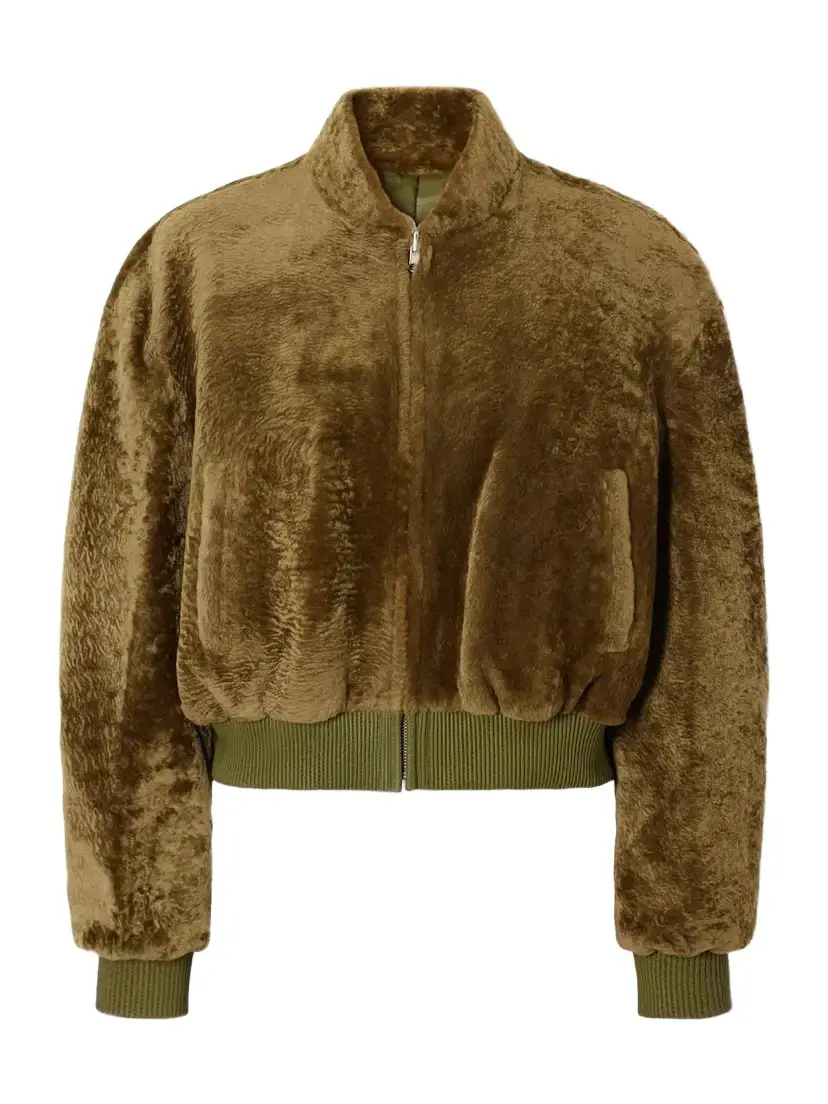 ARMA Azra Reversible Shearling And Satin Bomber Jacket