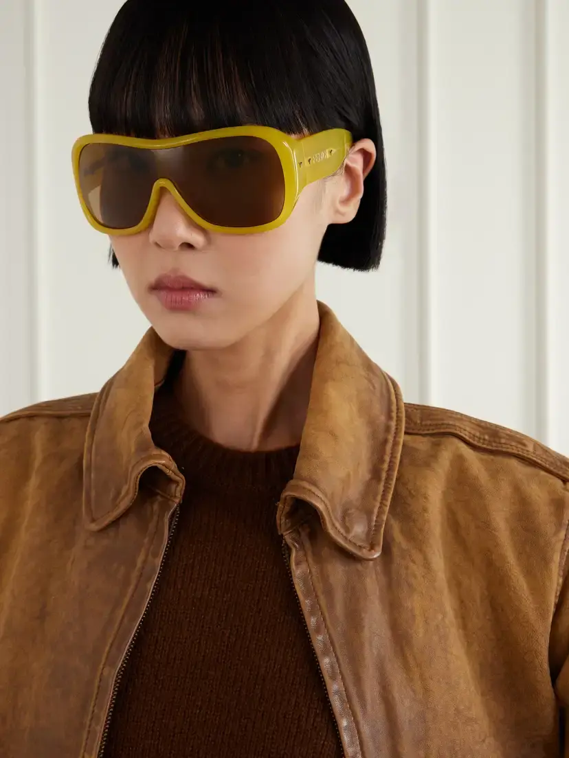 FENDI EYEWEAR Screen Shield Aviator-style Acetate Sunglasses | Thumbnail 2 FENDI EYEWEAR Screen Shield Aviator-style Acetate Sunglasses | Thumbnail 2