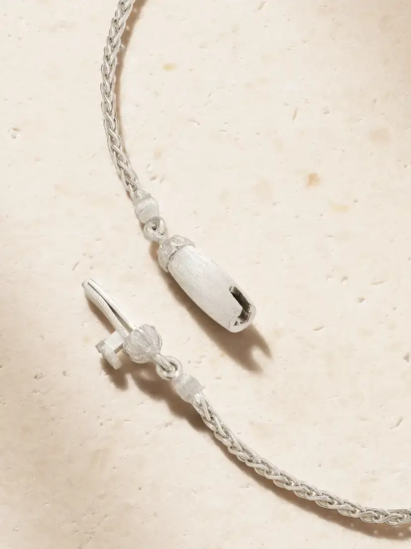 Buccellati Rombi Rhodium-plated 18-karat White Gold Diamond Necklace | Thumbnail 3