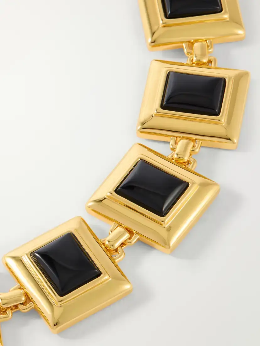 Déhanche Gold-plated Onyx Tennis Bracelet | Thumbnail 4 Déhanche Gold-plated Onyx Tennis Bracelet | Thumbnail 4