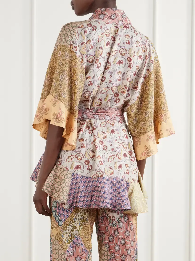 Zimmermann Fairlight Printed Silk-satin Wrap Blouse | Thumbnail 4