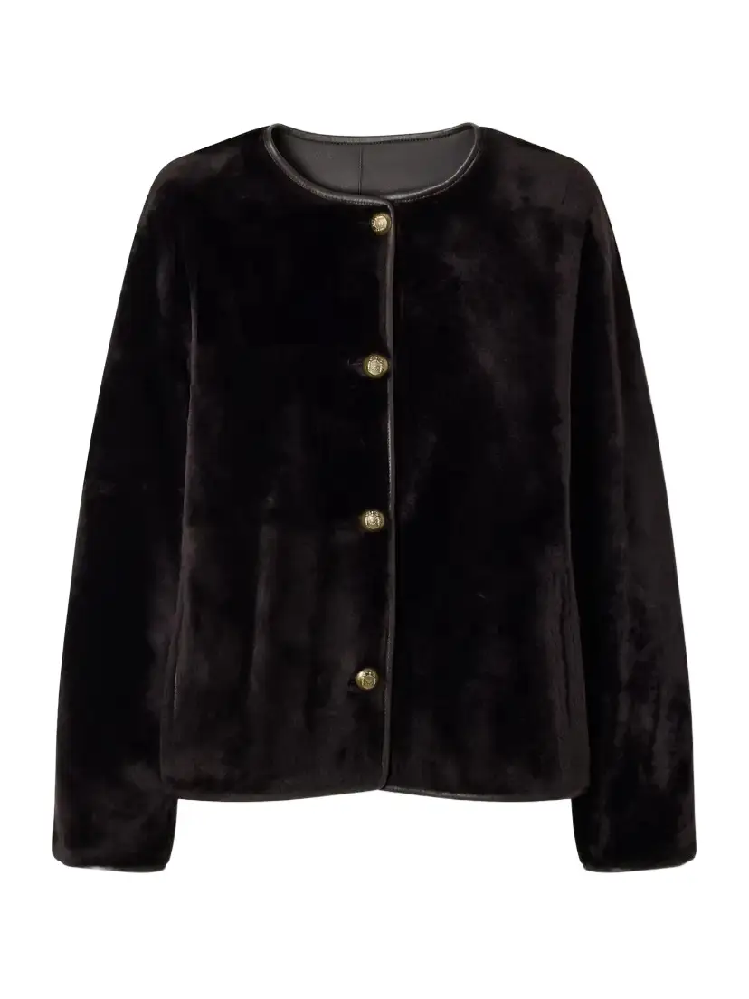 ARMA Gloria Reversible Shearling And Leather Jacket - Brown