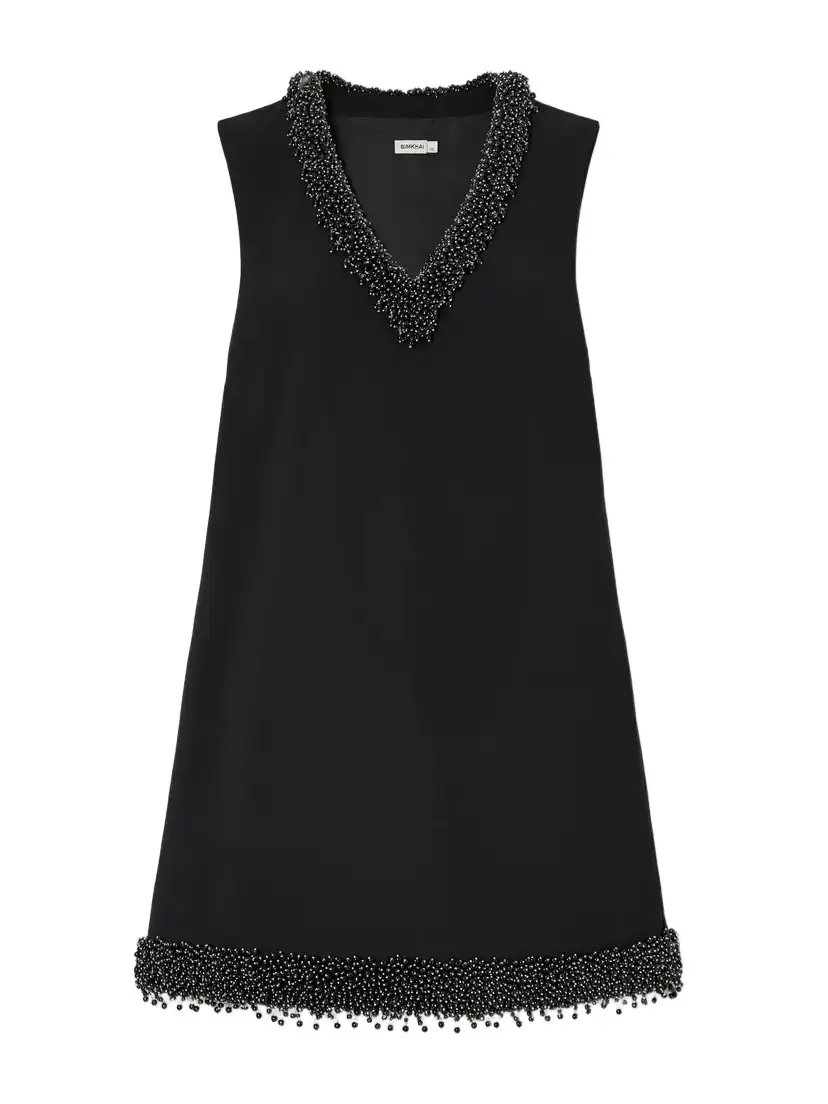 Simkhai Reux Bead-embellished Crepe Mini Dress