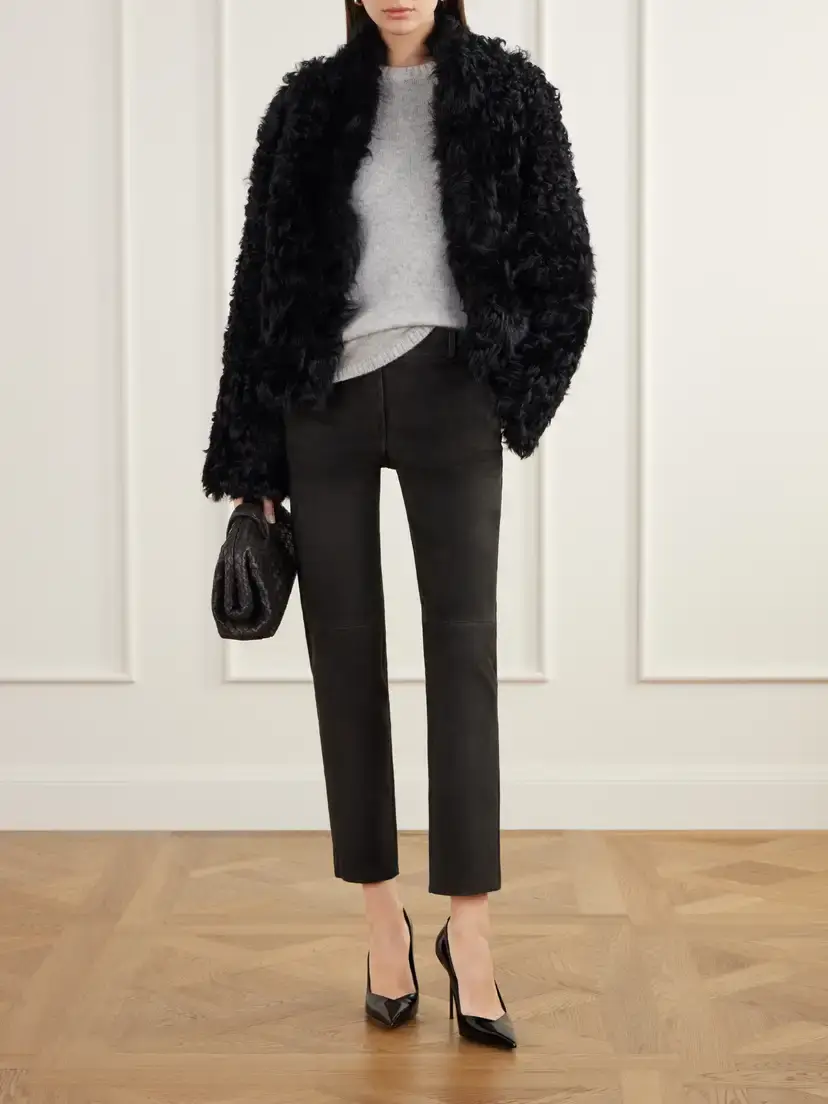 ARMA Jen Paneled Suede Straight-leg Pants | Thumbnail 2